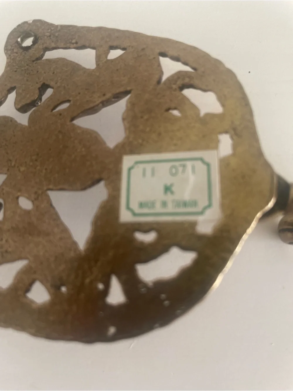 Solid Brass Wall Hook with a Crown Lions and Shield Vintage